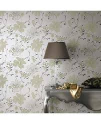 Fanciful is a non woven, unpasted wallpaper. 59026 Laurence Llewelyn Bowen Taffetia Cream Green Floral Wallpaper Graham Brown