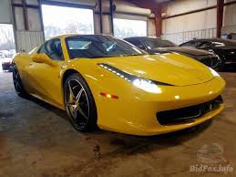 Yellow 2014 ferrari 458 italia spider. Ferrari 458 Spider 2014 Yellow 4 5l 8 Vin Zff68nha6e0198704 Free Car History