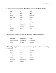 Signaling theory posits that the purpose of most human behavior is to signal value and status to others. English2 8 Signal Words