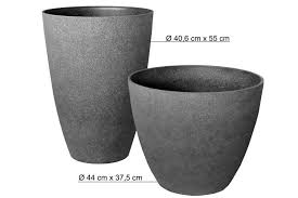 Pflanzkorbe Blumentopfe Kasten Pflanzkubel Rund O 30 H 24 Cm Kunststoff Anthrazit Grau Blumentopf Gross Aussen Garten Terrasse Lingoana Com