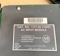 Allen-Bradley 1771-IA 120v AC Input Module For Use With PLC Processors