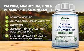Calcium Magnesium Zink Vitamin D Erganzungsmittel 365 Vegetarische Tabletten Versorgung Fur 6 Monate Des Nu U Osteo Erganzungsmittel Amazon De Drogerie Korperpflege