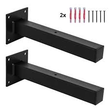 Vous garantir le bon achat, on y travaille tous les jours. Holzbrink 2x Support D Etagere Murale Fixation Style Industriel Equerre En Acier Longueur 300mm Noir Cdiscount Bricolage