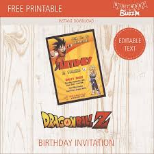 Got 8.2/10 on imdb makes me inspired to create and designing dragon ball super broly invitation templates. Free Printable Dragon Ball Z Birthday Party Invitations Birthday Buzzin