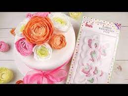 How To Make A Quick Amp Easy Sugar Ranunculus Using The Easiest Ranunculus Ever Cutter Youtube Sugar Flowers Tutorial Fondant Cake Toppers Sugar Flowers