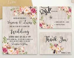 Floral Rustic Wedding Invitation Printable Boho Wedding Etsy In 2021 Floral Wedding Invitations Printable Wedding Invitations Rustic Floral Wedding Invitations
