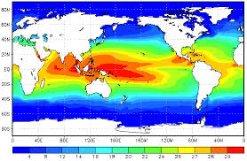 Modern Average Sea Surface Temperature