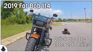 2019 Fxfbs Fat Bob 114 Quick Update After 200 Miles And That 15 Windshield Is No Bueno Youtube
