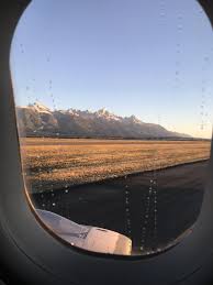 Taking Off From Jackson Hole Airport Wyoming View Of The Grand Tetons From My Airplane Window Travel Airplane Window View Airplane Window Plane Window View