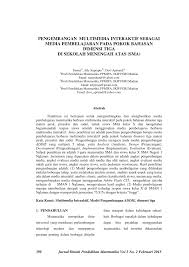 Primadani, sony (2016) media pembelajaran interaktif pramuka berbasis multimedia dengan adobe flash 5. Pdf Pengembangan Multimedia Interaktif Sebagai Media Pembelajaran Pada Pokok Bahasan Dimensi Tiga Di Sekolah Menengah Atas Sma