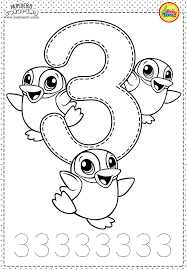 There are 40 coloring sheets in one pdf file (both a4 and us letter sizes). Number 3 Coloring Pages For Preschool Preschool And Cute766