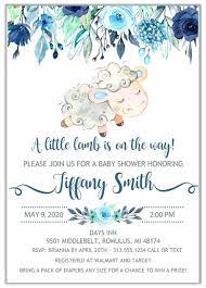 Lamb Boy Baby Shower Invitations Baby Shower Baby Shower Invitations For Boys Sheep Baby Shower Baby Shower Invitations