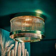 Drummonds Has Always Been Driven To Art Deco With Its Hand Blown Glass And Metalwork The Derwent Flush C Flush Ceiling Lights Art Deco Bathroom Ceiling Lights