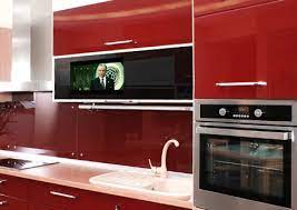 Tv lift to hide it behind kitchen cabinet keuken. Integrated Cabinet Door Tv By Luxurite