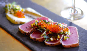 La Champagnerie Tuna Tataki Tataki De Thon Cuisine Asiatique Savoureux