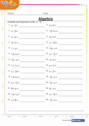 The best source for free algebra worksheets. 6th Grade Math Worksheets Pdf 6th Grade Math Test