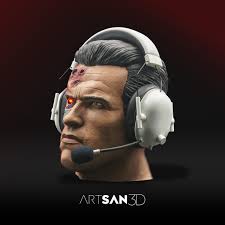 Back to School,terminator Headphone Holder, Handmade Terminatör,  Eco-friendly PLA Design, Headphone Stand for Student.