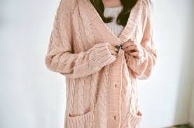 Cardigan Sweater Pink Her Sweater