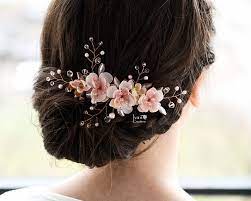 Blossom Hair Pins Pink Blossom Flower Cherry Blossom Hair Etsy In 2021 Bride Hair Accessories Flower Bride Hair Accessories Flower Hair Accessories