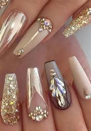 Best 123 Cute Nail Design Ideas Black Color In 2020 Black Gold Nails Gold Nails Black Nail Designs