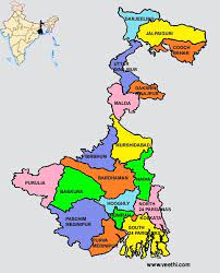 West Bengal All District Map West Bengal: About West Bengal | Veethi | India World Map, West Bengal,  India West