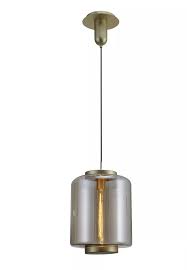 Lampadari Moderni In Vetro Bronzo Trasparente 30cm Per Ingresso 6195