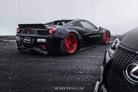 Liberty Walk 458 Rocket Bunny Rcf On Pur Wheels Super Cars Cool Sports Cars Camaro Car
