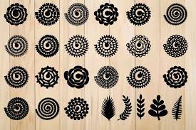 Download Rolled Paper Flower Templates Svg 3d Rose Svg Origami Rose 1225694 Paper Cutting Design Bundles