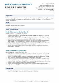 Identified abnormal test results and referred them to the clinical laboratory scientist for further review. Medical Laboratory Technician Resume Samples Qwikresume