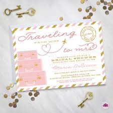 Traveling From Miss To Mrs Destination Wedding Bridal Shower Invitation Travel Th With Images Bridal Shower Invitations Travel Theme Bridal Shower Travel Bridal Showers