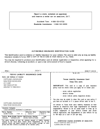 Use this card to register your vehicle or keep it in your car as proof of insurance for law enforcement. Liability Car Insurance Texas Life Insurance Blog