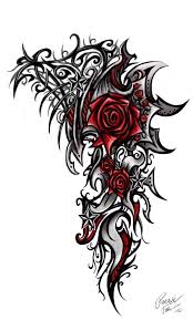 Tattoo artists use bright colors to fix designs drawn with bright colors. 75 Tribal Rose Tattoo Ideas Designs