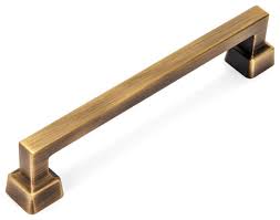 Buy brass door handles at screwfix.com. Cosmas 1481 160bab Brushed Antique Brass Modern Contemporary Cabinet Pull Transitional Cabinet And Drawer Handle Pulls By Door Corner Houzz