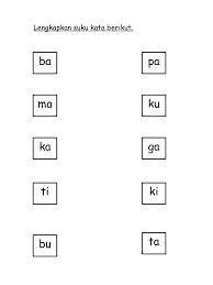 Bahasa melayu = a, e, i, o, u. Bahasa Melayu Tahun 1