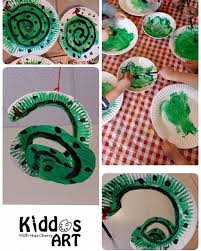 kiddos art 幼兒初學美術手工坊 on instagram 運用簡單的製作技巧 讓小孩子們對爬蟲類之一 蛇 有簡單的概念 卷卷蛇