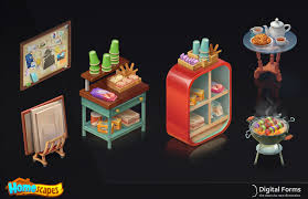 Artstation Objects For Homescapes Digital Forms Igrovoj Dizajn Karta Dekor