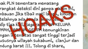 We did not find results for: Pesan Berantai Mengenai Lampu Berkedip Tiga Kali Tanda Ada Gempa Besar Adalah Hoaks Tribun Jabar