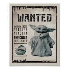 The Child Wanted Poster Zazzle Com In 2021 Poster Stickers Custom Posters Poster
