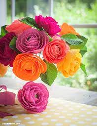 Diy Crepe Paper Ranunculus Flowers By Lia Griffith Project Papercraft Decorative Weddings Kollabora Paper Flower Tutorial Paper Flowers Paper Flowers Diy