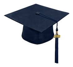 Matte Navy Blue High School Cap Tassel Graduationapparel