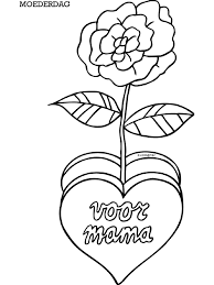 Zorg dat er veel lieve dingen in staan, maak er eventueel nog een leuke tekening bij en laat haar helemaal smelten. Kleurplaat Moederdag Voor Mama Bloem Moederdag Knutselen Cadeau Knutselen Voor Moederdag Kleurplaten