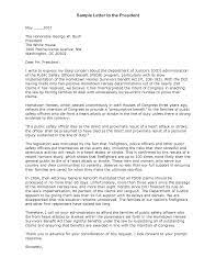 If you're writing to the president of the u. Sample Letter To The President Trump