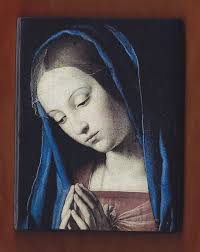 Virgin mary etching