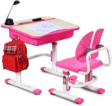 New Baby Joy Kids Desk And Chair Set Height Adjustable Children S Study Table With Large Storage Space Ergono In 2020 Desk And Chair Set Kids Desk Kids Study Table