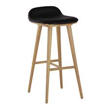 capa leather bar stool (oak, black