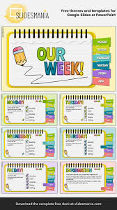 Elementary Weekly Agenda A Colorful Template For Google Slides Or Powerpoint Classroom Agenda Phonics Workshops Google Classroom Kindergarten