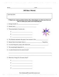 Bill Nye Waves Video Worksheet Accompanies The Bill Nye Video Waves Re Pin And Click Here To Learn More T Survival Kit For Teachers Bill Nye Worksheets