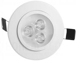 Spot Led 3w Redondo 8cm Direcionavel Branco Frio