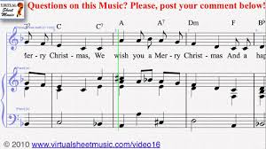 Learn how to play we wish you a merry christmas on piano. Christmas Carols We Wish You A Merry Christmas Voice And Piano Sheet Music Video Score Youtube