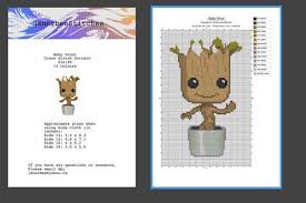 Baby Groot Cross Stitch Pattern Cross Stitch Stitch Patterns Marvel Cross Stitch